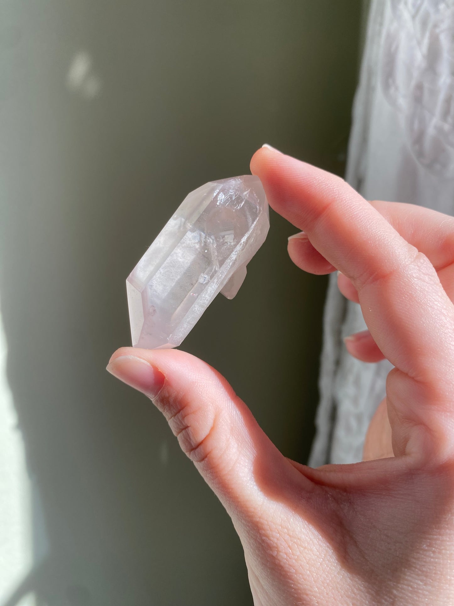 Double Terminated Pink Lithium Quartz