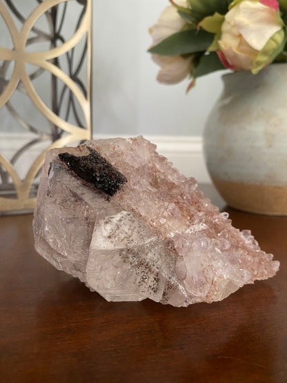 Uruguayan Amethyst on Calcite w/ Hematite