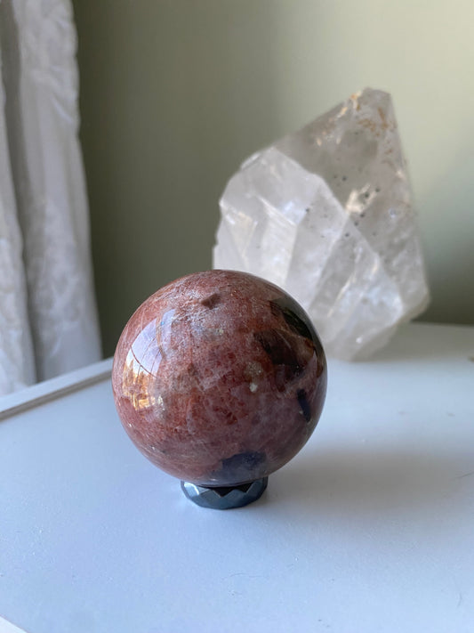 Tanzanian Sunstone/Moonstone Sphere