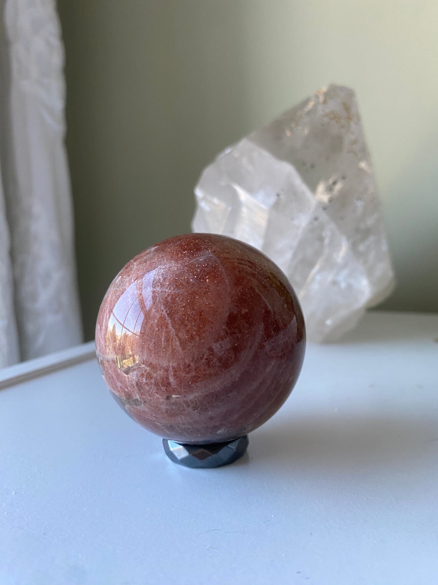 Tanzanian Sunstone/Moonstone Sphere