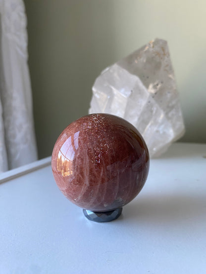 Tanzanian Sunstone/Moonstone Sphere