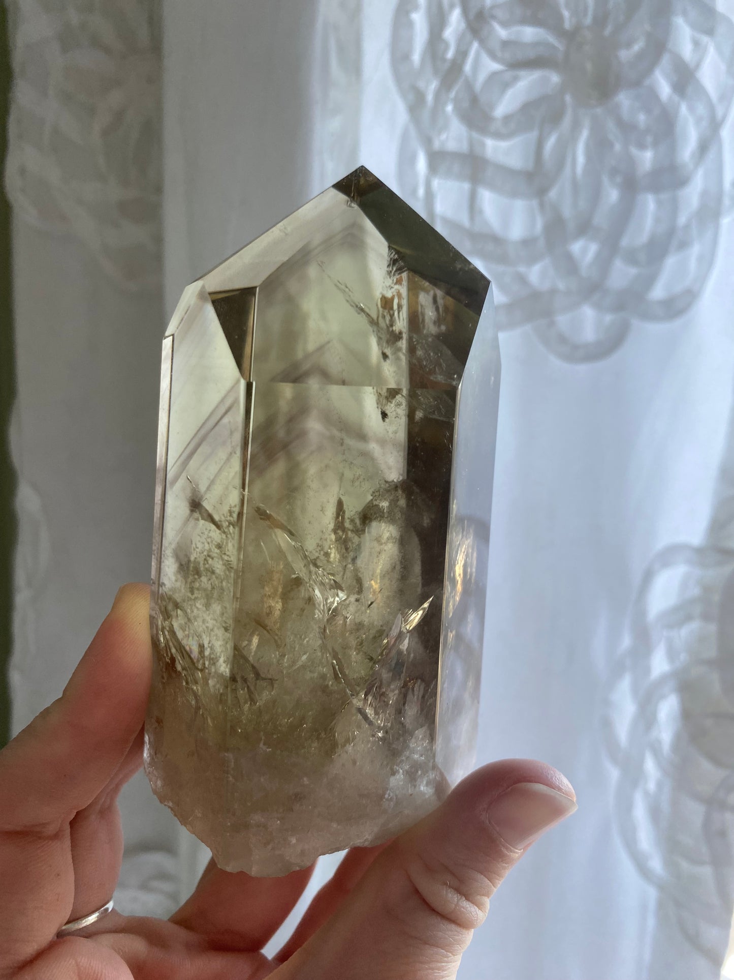 Natural Phantom Citrine Tower from Congo