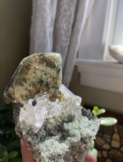 High Quality Himalayan Quartz w/ Anatase, Chlorite, and Gold Rutile