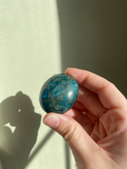 Blue Apatite Palm Stone