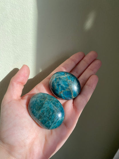 Blue Apatite Palm Stone