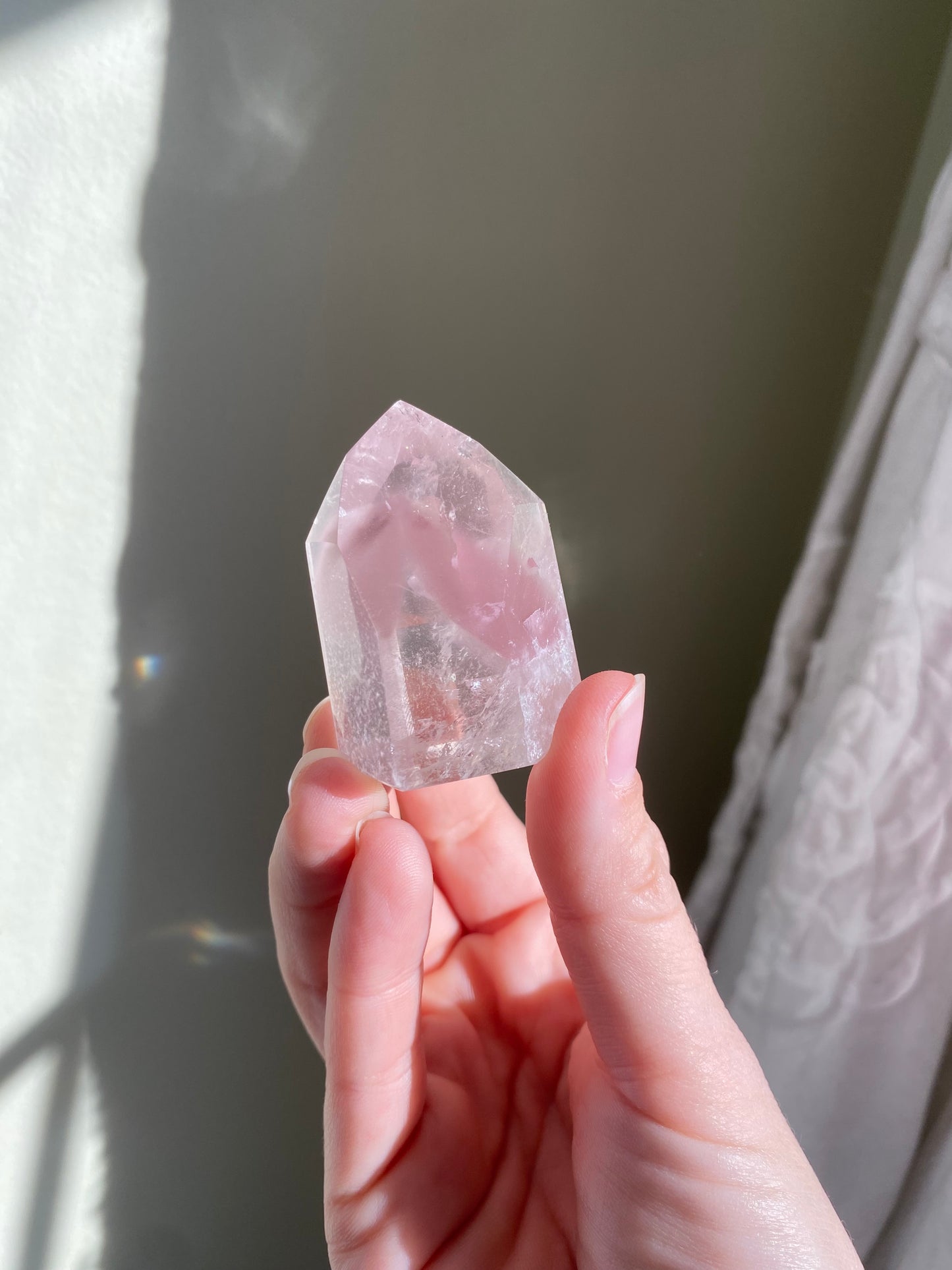 Pink Lithium Quartz Tower