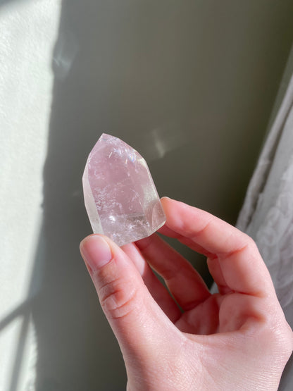 Pink Lithium Quartz Tower