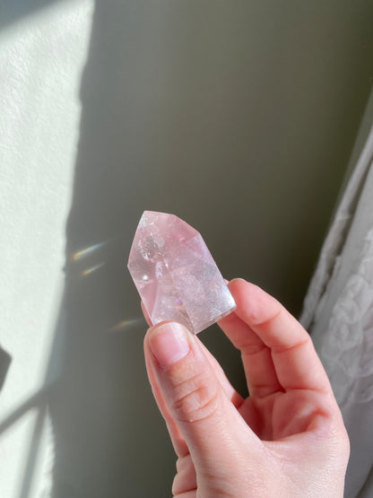 Pink Lithium Quartz Tower