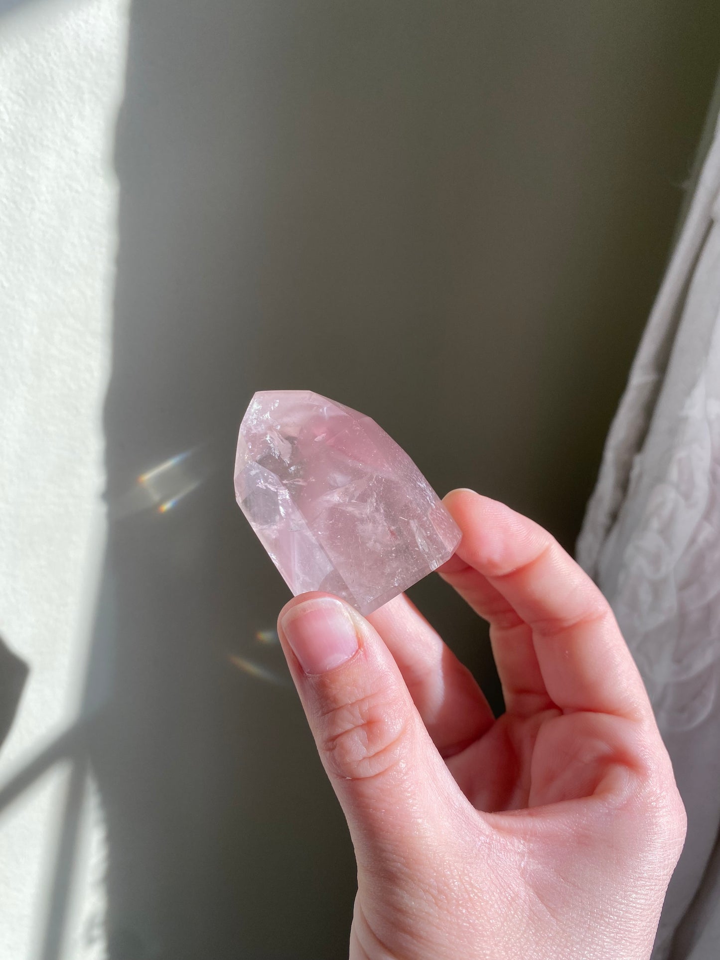 Pink Lithium Quartz Tower