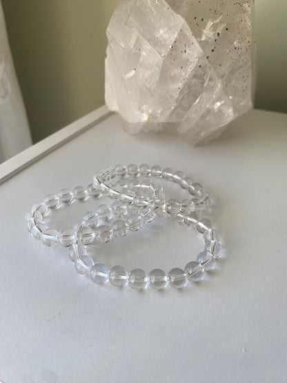 Clear Quartz Bracelet 8mm