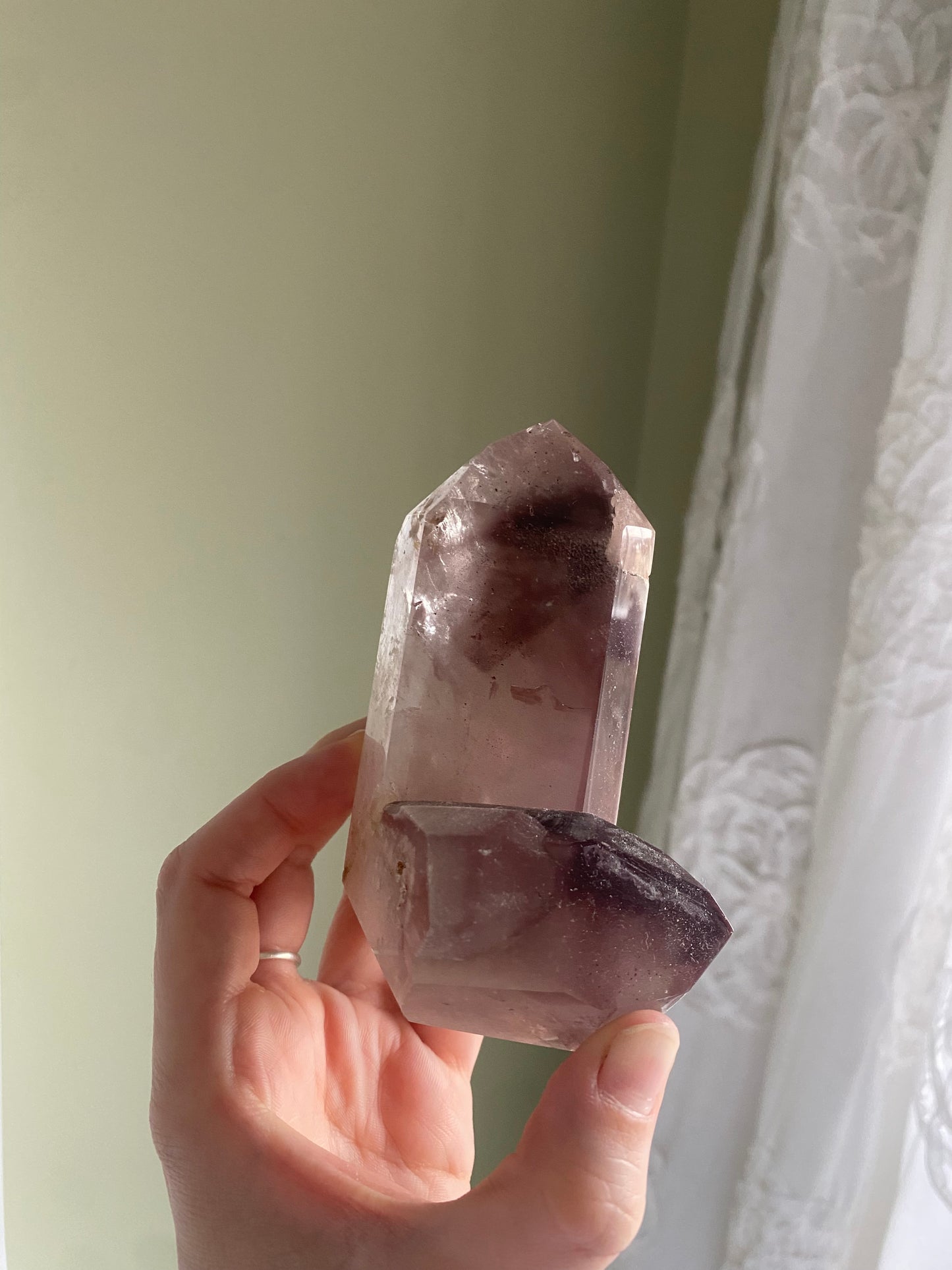 Double Terminated Pink Lithium Quartz Tower