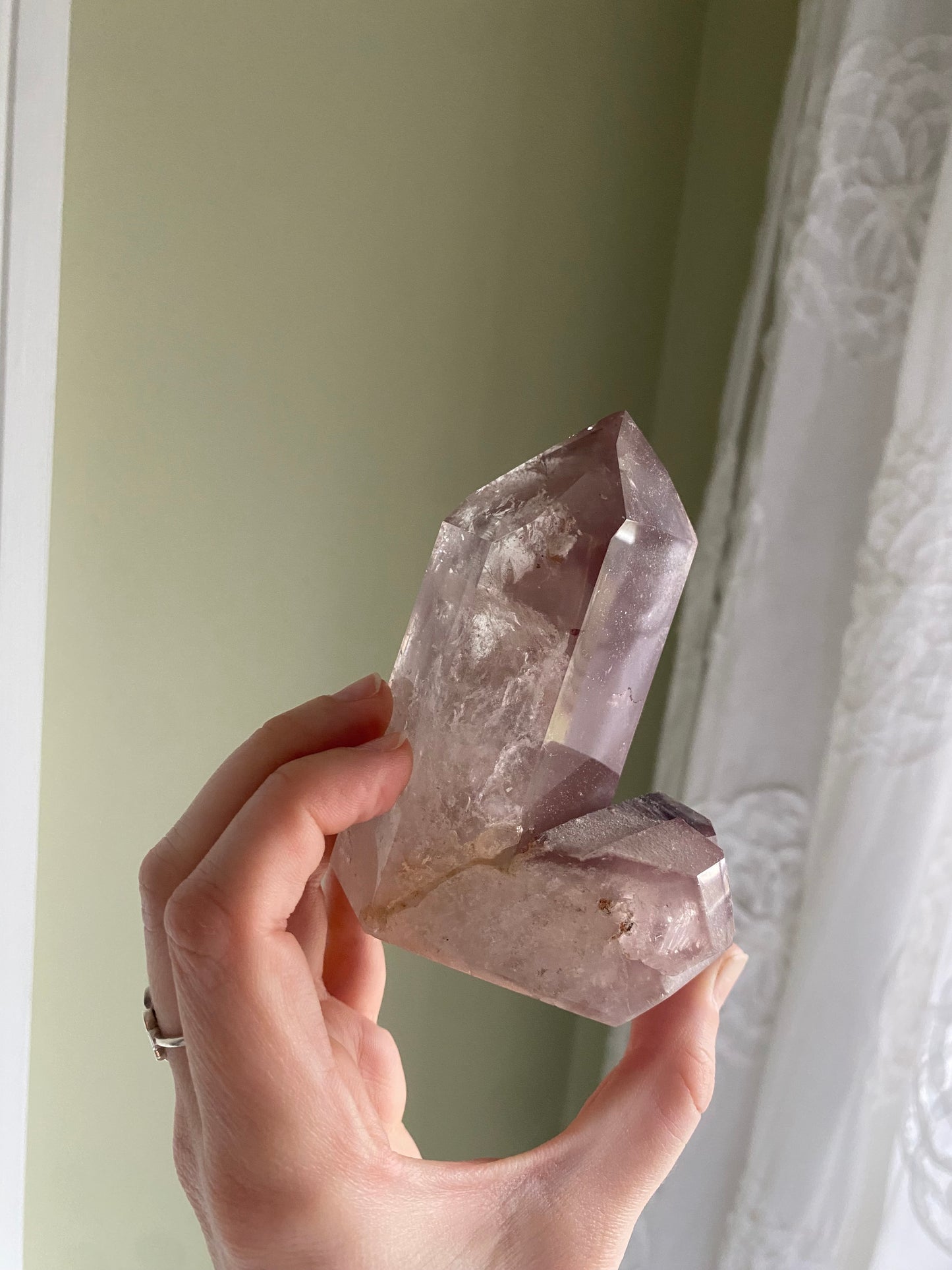 Double Terminated Pink Lithium Quartz Tower