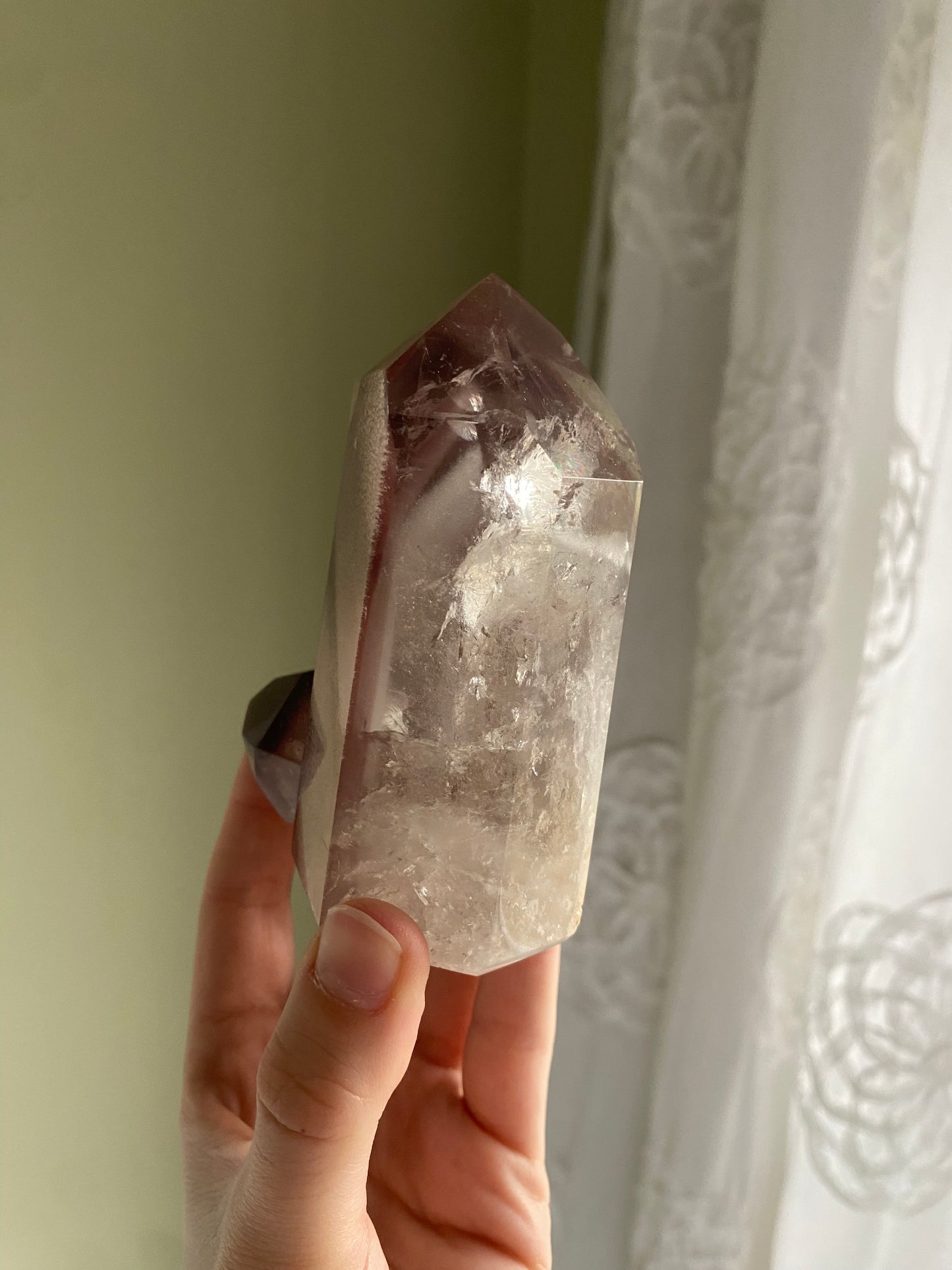 Double Terminated Pink Lithium Quartz Tower