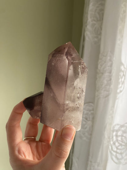 Double Terminated Pink Lithium Quartz Tower