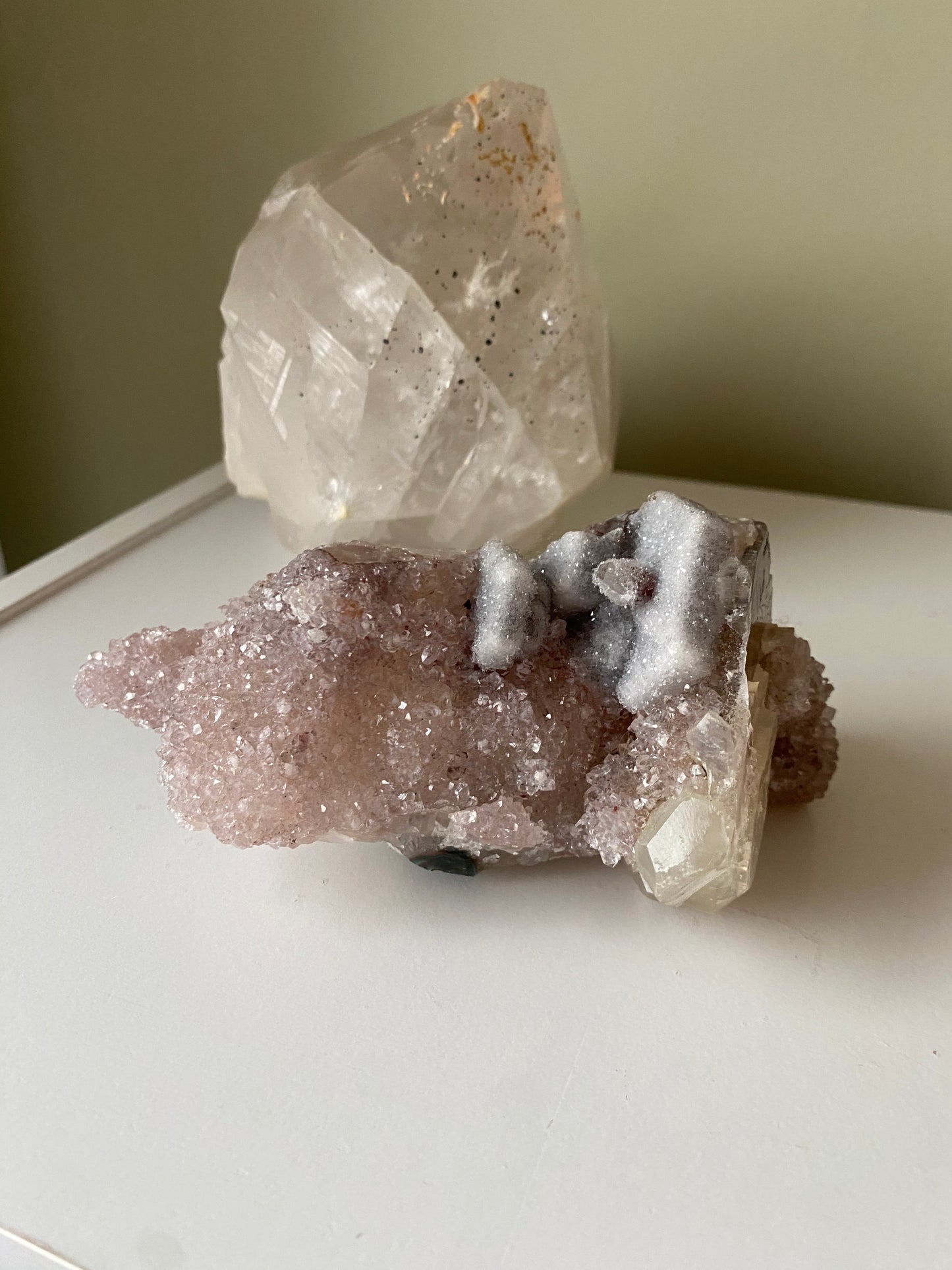 Uruguayan Amethyst on Calcite