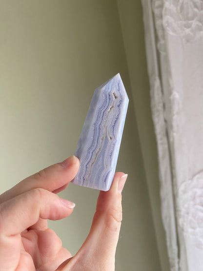 Blue Lace Agate Tower - A