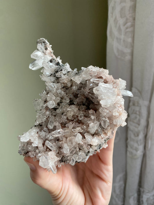 Pink Lemurian Quartz Cluster