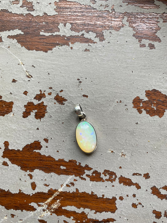 Sterling Silver Australian Opal Pendant