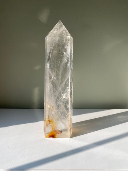 XL High Quality Brazilian Clear Quartz Tower (4 lbs 11 oz)