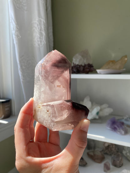 Double Terminated Pink Lithium Quartz Tower