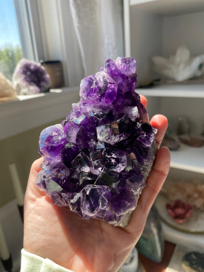 Juicy Brazilian Amethyst Point Cluster