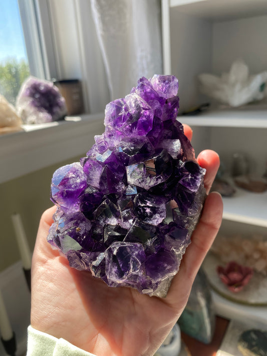 Juicy Brazilian Amethyst Point Cluster