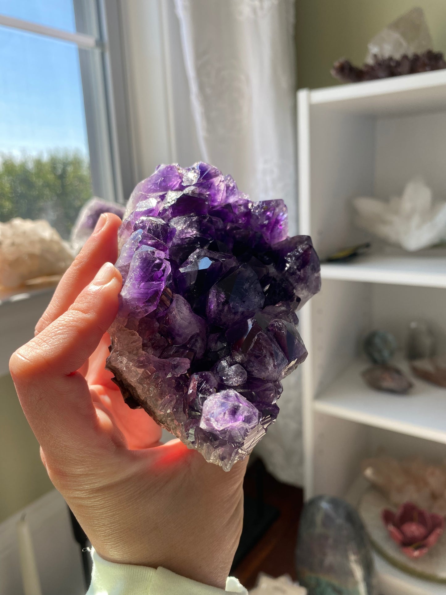 Juicy Brazilian Amethyst Point Cluster