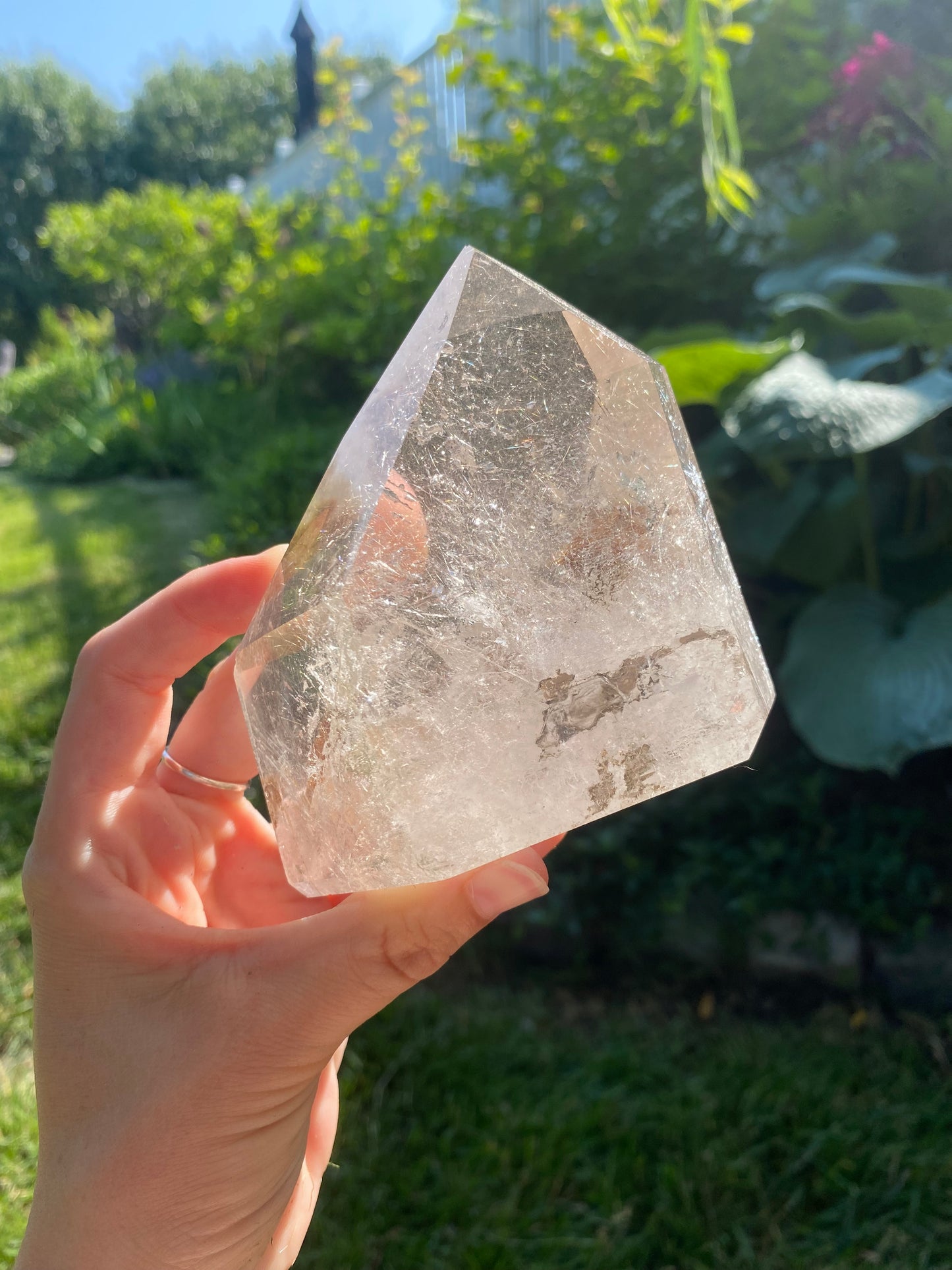Silver Rutilated Quartz Freeform/Tower