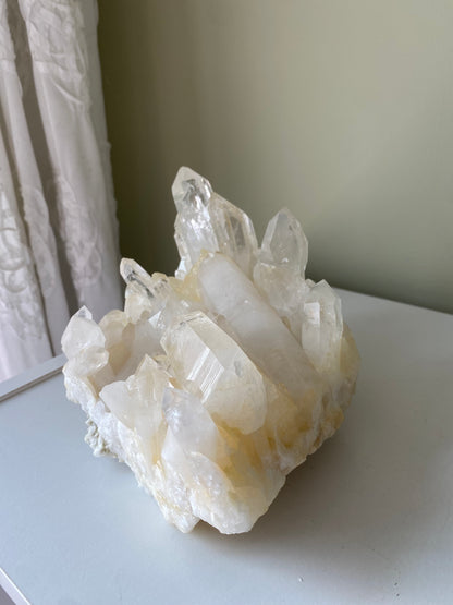Large Rare Colombian Golden Lemurian Quartz Cluster