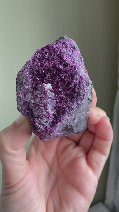 Crystallized Kammererite with Calcite