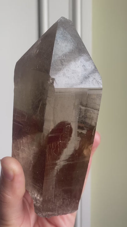 Rare Natural Himalayan Smoky Quartz Point w/ Record Keepers