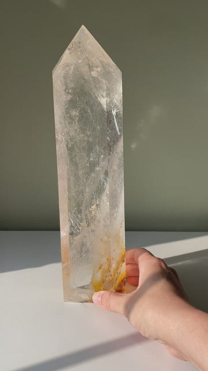 XL High Quality Brazilian Clear Quartz Tower (4 lbs 11 oz)