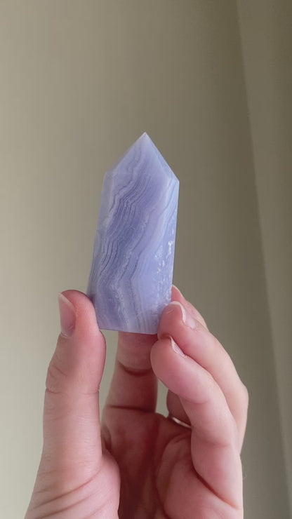 Blue Lace Agate Tower - B