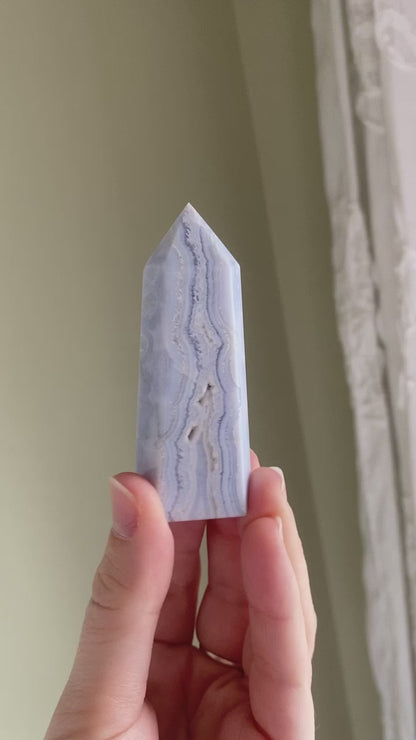 Blue Lace Agate Tower - A