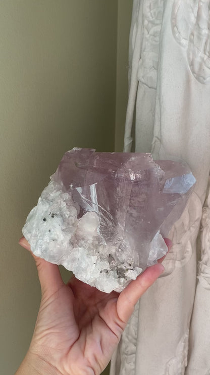 High Quality Terminated Purple Balmat Calcite w/ Blue Anhydrite