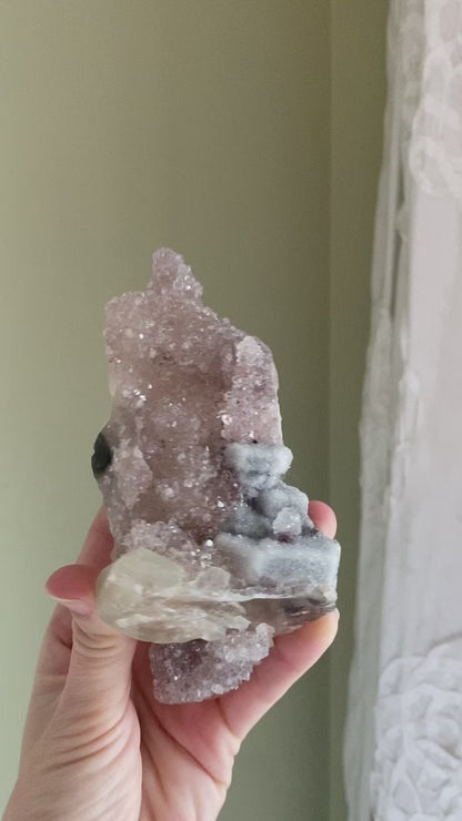 Uruguayan Amethyst on Calcite